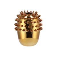 Daan Kromhout Vaas spike goudkleurig 22 cm | 2 stuks - thumbnail