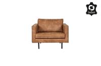 WOOOD Fauteuil 'Rodeo', kleur cognac - thumbnail
