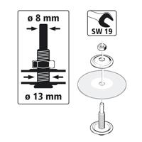 Wolfcraft 2117000 Spandoorn Diameter 13 mm Schacht-Ø 8 mm 1 stuk(s) - thumbnail