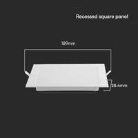 V-TAC VT-61012 104851 LED-inbouwpaneel Energielabel: F (A - G) 12 W Koudwit Wit - thumbnail