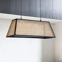 MUST Living Hanglamp 'Raffles' Rotan en teakhout, 100cm - thumbnail