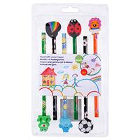 Potloden met Gum, 6st. - thumbnail