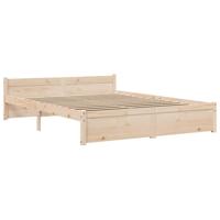 Bedframe zonder matras massief hout 140x200 cm - thumbnail