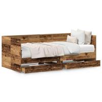 Dagbedframe met lades Oud hout 90 x 200 cm Bewerkt hout - thumbnail
