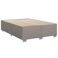 Boxspring met matras stof taupe 140x200 cm - thumbnail