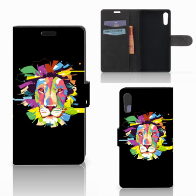 Sony Xperia XZ | Sony Xperia XZs Leuk Hoesje Lion Color Sony Xperia XZ | Sony Xperia XZs Leuk Hoesje Lion Color