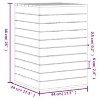 Wasmand 44x44x66 cm massief grenenhout wit - thumbnail