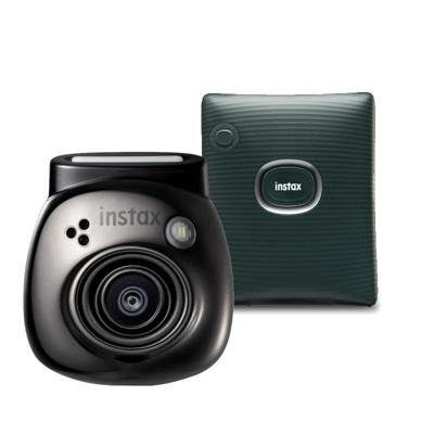 Fujifilm INSTAX PAL digital camera, Gem Black + printer SQUARE Link, Green