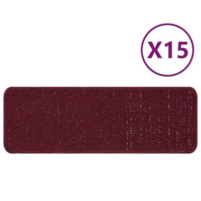 VidaXL Antislip trapmatten 15 pcs bordeauxrood 60 x 25 cm pp VidaXL Antislip trapmatten 15 pcs bordeauxrood 60 x 25 cm pp