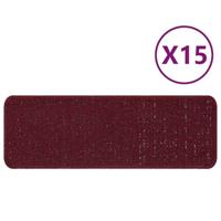 VidaXL Antislip trapmatten 15 pcs bordeauxrood 60 x 25 cm pp - thumbnail