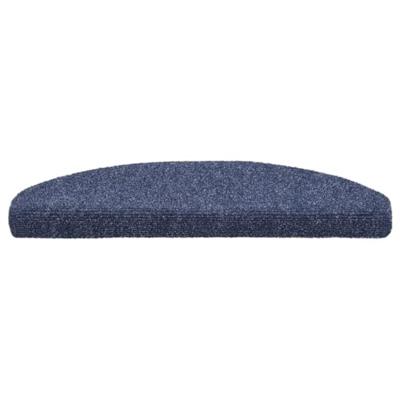 VidaXL Trapmatten zelfklevend 15 stuks 65x21x4 cm blauw halfrond groot VidaXL Trapmatten zelfklevend 15 stuks 65x21x4 cm blauw halfrond groot