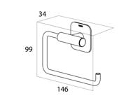 Tiger Toiletrolhouder Colar RVS Gepolijst - thumbnail