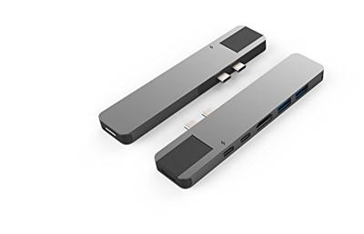Hyper - HyperDrive NET 6-in-2 hub voor USB-C voor MacBook Pro/Air - HDMI 4K60Hz HDR, USB-C 40Gbps 100W PD, USB-C 5Gbps 60W PD, 2 x USB-A 3.0, Gigabit Ethernet - Spacegrijs