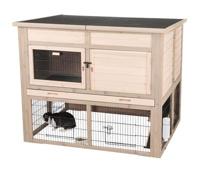 TRIXIE NATURA KONIJNENHOK XL MET ISOLATIE GRIJS 120X94X98 CM - thumbnail