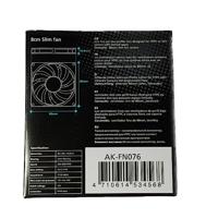 Akasa AK-FN076 Slimline PC-ventilator Zwart (b x h x d) 80 x 80 x 10.8 mm - thumbnail