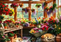 Nap in the Greenhouse Puzzel 1000 stukjes - thumbnail