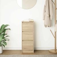 Dressoir 29,5x34x76 cm bewerkt hout sonoma eikenkleurig - thumbnail