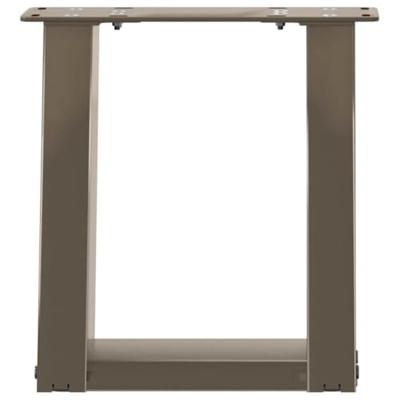 Salontafelpoten 2 st U-vormig 30x(30-31) cm staal naturel