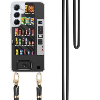 Samsung Galaxy A55 hoesje met zwart koord - Snoepautomaat Samsung Galaxy A55 hoesje met zwart koord - Snoepautomaat