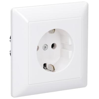 Jung AS1520WW Wandcontactdoos met randaarde Inzetstuk 1-voudig Alpine-wit 1 stuk(s)