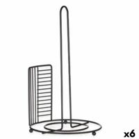 Houder voor keukenpapier Kinvara Zwart Metaal 18,5 x 31,5 x 18,5 cm 18,5 x 32,4 x 18,5 cm (6 Stuks) - thumbnail