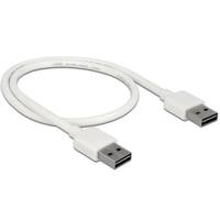 Delock 85192 Kabel EASY-USB 2.0 Type-A male > EASY-USB 2.0 Type-A male 0,5 m wit - thumbnail