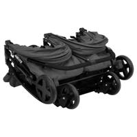Tweeling buggy staal donkergrijs en zwart - thumbnail