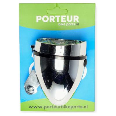 Porteur Koplamp retro chroom batterij