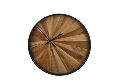 Wandklok Grafic S naturel/zwart hout/metaal 55x55x7cm