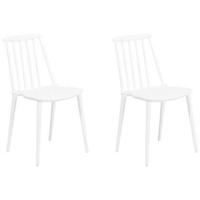 Beliani - VENTNOR - Eetkamerstoel - Wit - Synthetisch materiaal - thumbnail