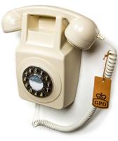 GPO 746 Retro Wall Push Button Telephone Ivory - thumbnail