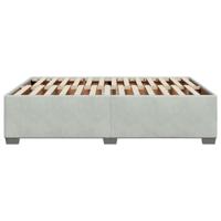 Bedframe zonder matras 160x200 cm fluweel lichtgrijs - thumbnail