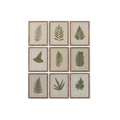 Schilderij Home ESPRIT Bamboe Kristal 40 x 2,5 x 50 cm (9 Stuks)