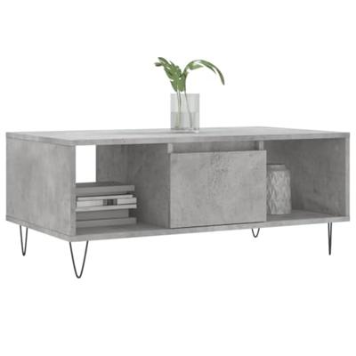 Salontafel 90x50x36,5 cm bewerkt hout betongrijs