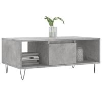 Salontafel 90x50x36,5 cm bewerkt hout betongrijs - thumbnail