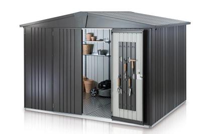 Biohort Europa 7 metalen tuinhuis 316x300x209 cm- Zadeldak- Metaal- Biohort Biohort Europa 7 metalen tuinhuis 316x300x209 cm- Zadeldak- Metaal- Biohort