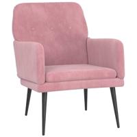 Fauteuil 62x79x79 cm fluweel roze - thumbnail