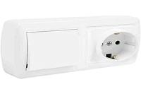 Plug-in basis Solera mur63u Schuko Bipolair Dubbel Onderbreker/pendelaar Wit Oppervlak 16 A - thumbnail