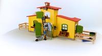 Schleich Farm World - Grote stal, geel speelfiguur - thumbnail