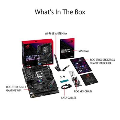 Asustek Computer ROG STRIX B760-F GAMING WIFI Moederbord Socket Intel LGA 1700 Vormfactor ATX Moederbord chipset Intel® B760