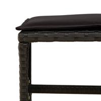 9-delige Tuinset poly rattan zwart - thumbnail