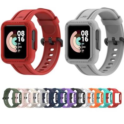 Siliconen sportband met case - Grijs - Xiaomi Redmi Watch 2 (Lite)