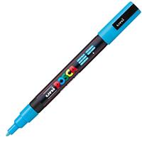 Uni-Posca Posca marker, afm pc-3m, lijndikte 0,9-1,3 mm, fijn, lichtblauw, 1 stuk - thumbnail