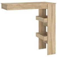 Bartafel wandgemonteerd 102x45x103,5 cm bewerkt hout eikenkleur - thumbnail