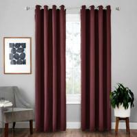 4-delige hoge-precisie gordijn schaduwdoek isolatie solide gordijn grootte: 140 × 175 (wijn rood) - thumbnail