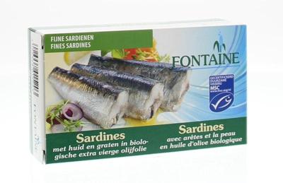 Fontaine Sardines met huid en graat 120 Gram