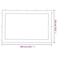 Tentwanden 2 st gaas wit en zwart - thumbnail