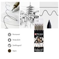 Sakura • pigma micron manga set sepia 4stuks - thumbnail