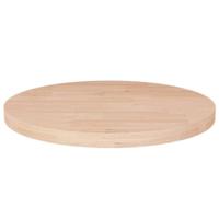 Tafelblad rond 40x2,5 cm onbehandeld massief eikenhout - thumbnail