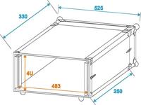 ROADINGER Effect Rack CO DD, 4U, 24cm deep, black - thumbnail